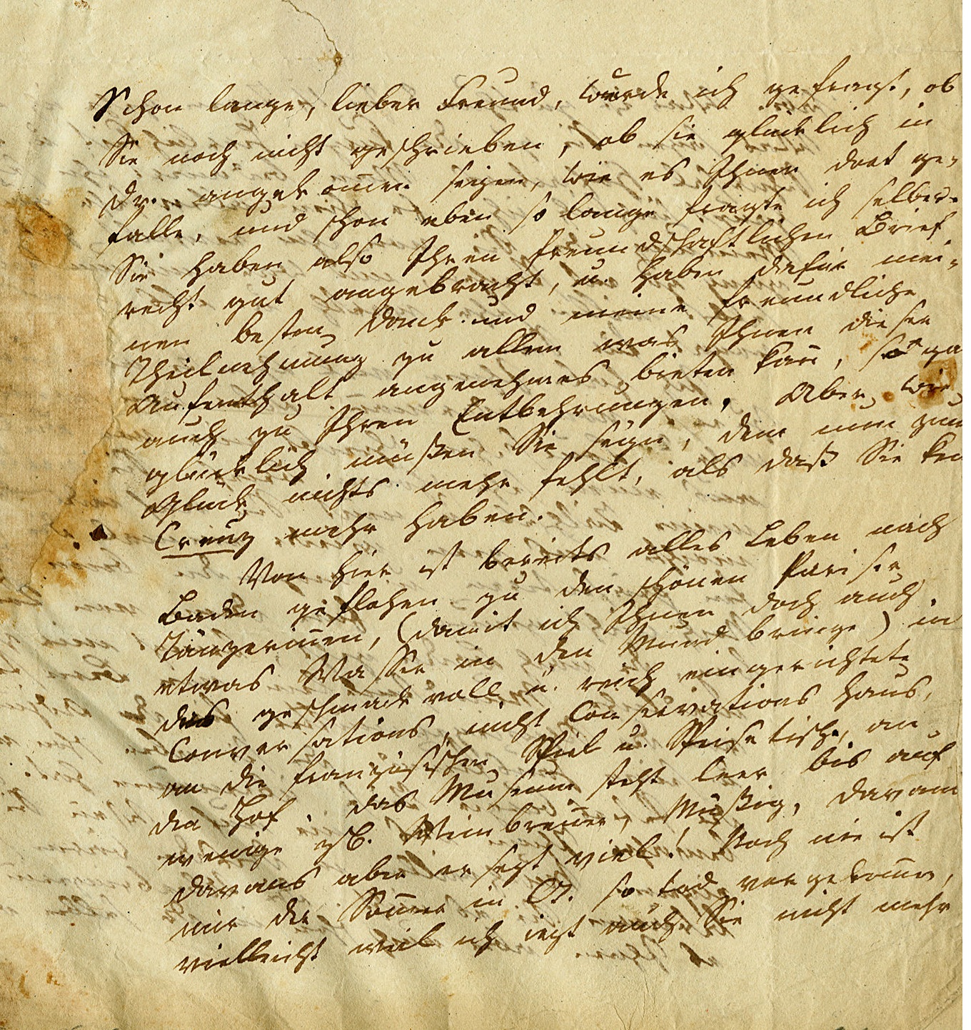 Ausschnitt aus einer Hebel-Handschrift